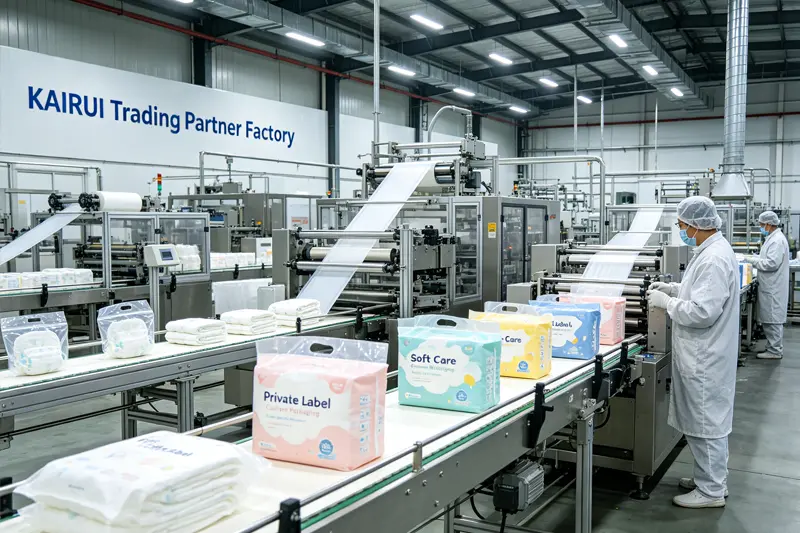 Private label baby diapers OEM manufacturing in China - custom packaging and branding